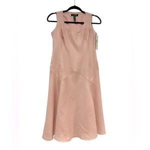 NWT Lauren Ralph Lauren Notting Hill Pink Linen Dress